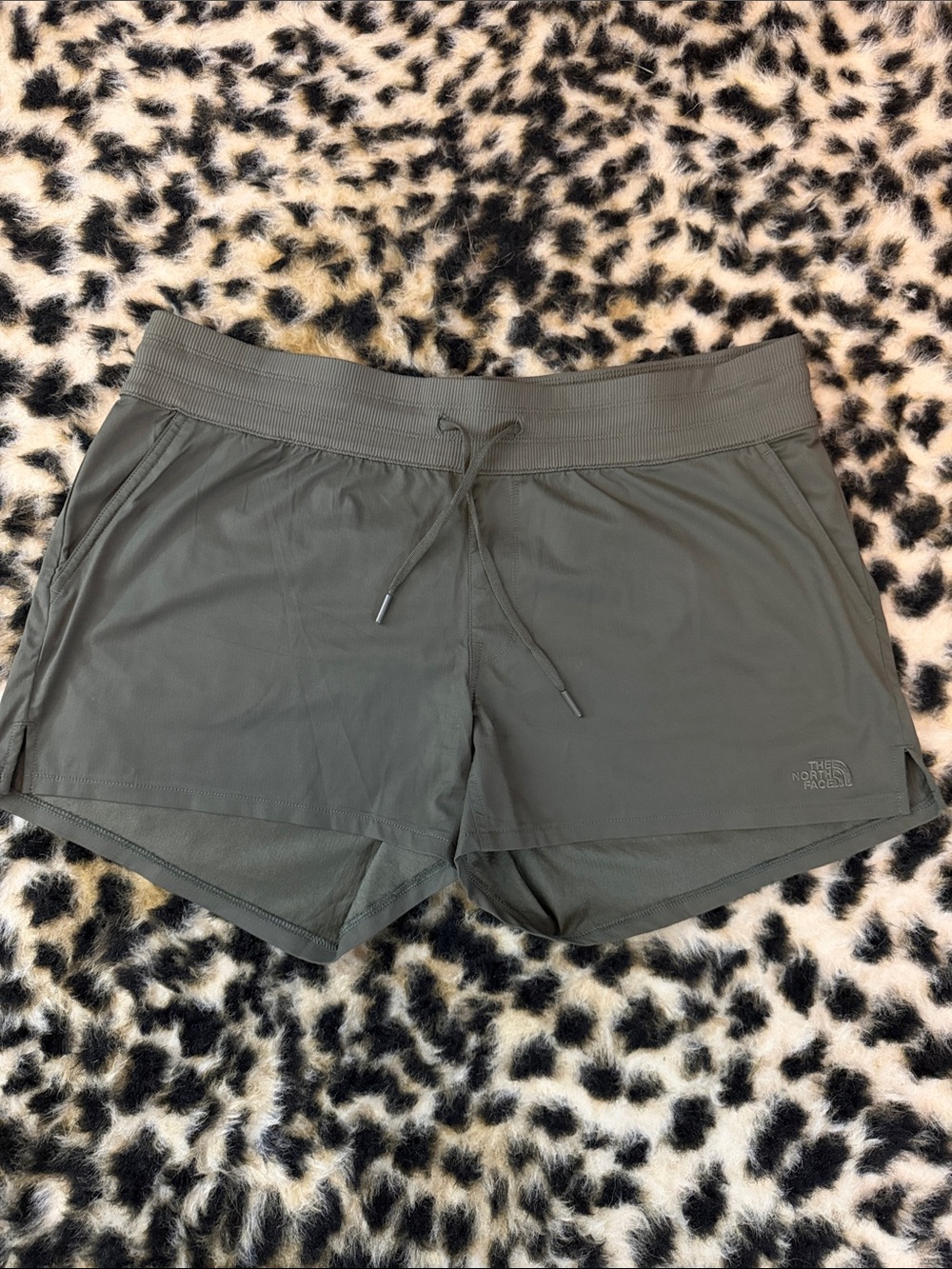 The North Face Olive Performance Running Shorts